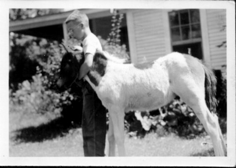 at Gallagher Cottage with Superman, 1948