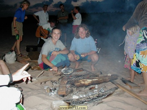 Cooking on the beach